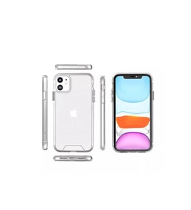 Apple iPhone 12 Pro Max ile Uyumlu Şeffaf Kamera Korumalı Krom Kaplama Tuşlu Sert Silikon Kılıf