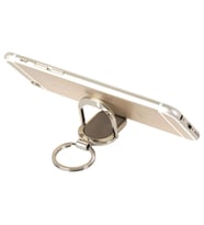 Telefon Standlı Metal Unisex Anahtarlık  (Gri)