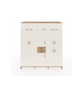 Kronos Dolap 10 Raflı 2 Çekmeceli 3 Askılı 220x59x243 Çam-Aytaşı/Çam