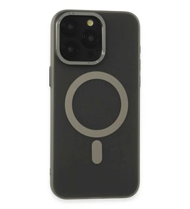 iPhone 15 Pro Max Kılıf Lodos Magneticsafe Mat Kapak - Titan Gri