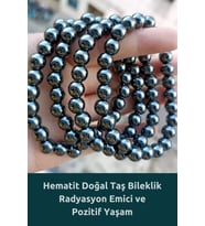 Nelleovana Hematit Gerçek Doğal Taş Bileklik ( Daha Gür Saçlar ) 8 Mm Aa Kalite