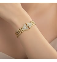 XUPİNG JEWELRY ÜÇGEN ZİRKON TAŞLI BİLEKLİK