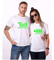 Tshirthane Signal Power Aşkın Gücü Sevgili Kombinleri Tshirt Kombini (Tek Ürün Fiyatıdır.)
