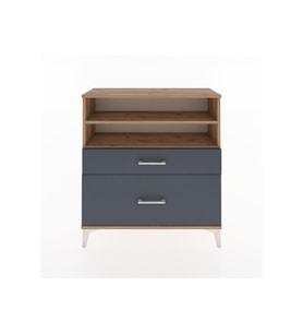 Arges Şifonyer 2 Raflı 2 Çekmeceli 88x30x96 Çam-Antrasit
