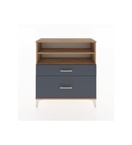 Arges Şifonyer 2 Raflı 2 Çekmeceli 88x30x96 Çam-Antrasit