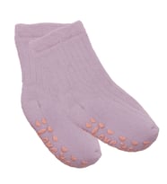 Unisex Lila Love Kaydırmaz Taban Polar Çorap