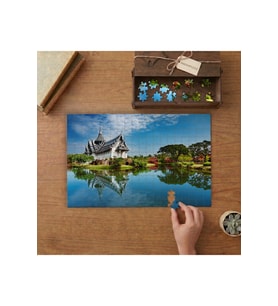 Tayland - Samut Prakan Antik Şehri Tasarımı 240 parça Ahşap Puzzle Ahşap Kutuda MP05332