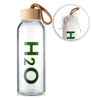 Bambu Kapaklı 600 ml Cam Matara