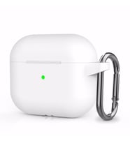 Microsonic Apple AirPods 3 Askılı Mat Silikon Kılıf Beyaz