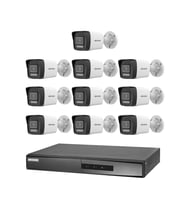 Hikvision 10 Kameralı 2 Mp Hybrid Light İp Güvenlik Kamera Seti DS-2CD1023G2-LIUF (Dahili Mikrofonlu)