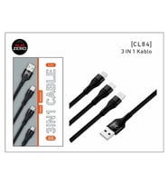 Sub Zero 3 Farklı Girişli Şarj Kablosu Cl84