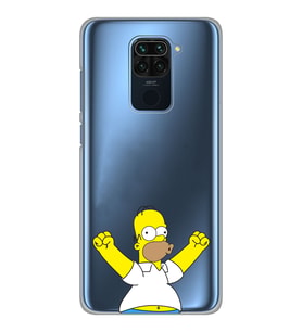 Xiaomi Redmi NOTE 9 Uyumlu Simpson Tasarımlı Şeffaf Telefon Kılıfı