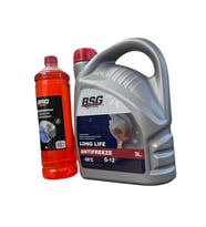 Kırmızı G12 Organik Antifriz -56 Derece 3 Litre ve Konsantre Cam Suyu 1 Litre Takım Seti