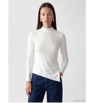 LC WAIKIKI Ekru Asimetrik Kesim Kadın Fitilli Body