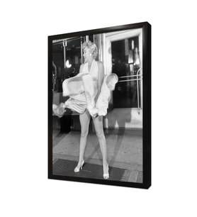 Uçuşan Beyaz Elbiseli Marilyn Monroe Çerçeveli Mdf Tablo