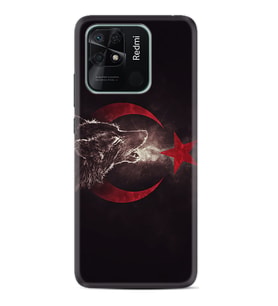 Xiaomi Redmi Note 7 8 9 Pro 10 2022 10 Pro 10S Kılıf Desenli Silikon Kurt ve Ay Yıldız 1403
