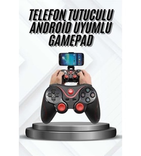 Android Uyumlu Joystick ile Telefon Tutucu Gamepad