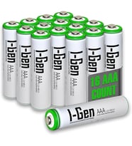 B136 16 Adet AAA 900 mAh Şarj Edilebilir İnce Kalem Pil 1.2V Ni-MH Şarjlı Pil