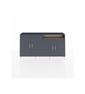 Arges Konsol 6 Raflı 4 Kapaklı 176x30x99 Antrasit-Antrasit/Çam