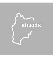 Bilecik Harita Araba Sticker siyah 15x17 CM (Beyaz)