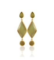 Kadir Jewellery 22 Ayar Altın Kaplama Kadın Sallantılı Küpe -El İşçiliği Ve Hipoalerjenik Küpe