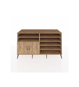 Kronos Konsol 7 Raflı 2 Kapaklı 176x59x99 Çam-Çam/Antrasit