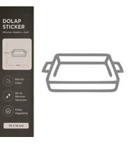 Borcam Mat Gri Dekoratif Folyo Sticker 14x14 cm