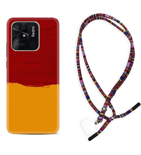 Xiaomi Poco X3 Pro M4 Pro X4 Pro C40 10C Kılıf Boyun Asklı Rasta Silikon Sarı Kırmızı Boya 1708
