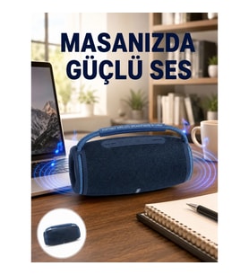 Mey İthalat® Dış Mekan Uyumlu IPX5 Suya Dayanıklı Kablosuz Hoparlör Yeni Nesil