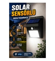 Solar Panel Güneş Enerjili 20 LED Hareket Sensörlü Duvar Lambası