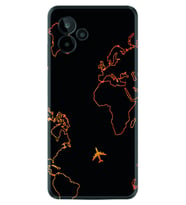 General Mobile GM 24 Pro Kılıf Silikon Desen Özel Seri Harita ve Uçak 1777