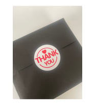 Thank You Yuvarlak Kırmızı Etiket 5 Cm 100 Adet