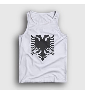 Presmono Unisex Beyaz Albania Arnavutluk Bayrağı Atlet 494900tt (Beyaz)
