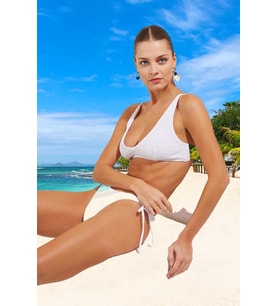Tasarım Bikini Takımı Esnek Kumaş Klora Dayanıklı Premium Kalite Hızlı Kuruyan Su Sporları İçin