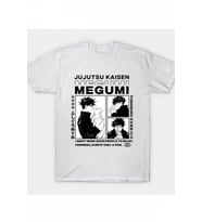 Jujutsu Kaisen Megumi Kolaj T-shirt (Beyaz)