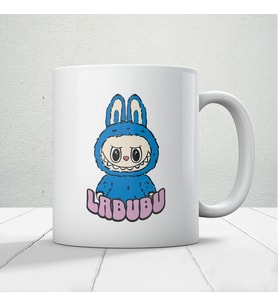 Mavi Labubu Baskılı Hediyelik Kupa
