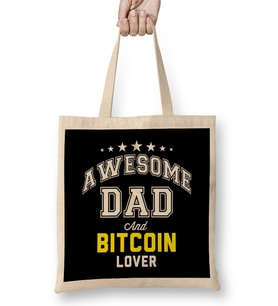 Awesome Dad And Bitcoin Lover Bez Çanta Uzun Saplı