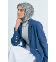Armine Saf İpek Sura Eşarp-2026 İlkbahar-Yaz- 951800D (Mavi)
