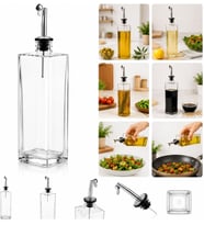 Yağdanlık Paslanmaz Çelik Dökme Uçlu Yağlık Sirkelik Yağ Şişesi Zeytinyağı Ve Sirke İçin Akıtmaz 700 Ml ŞEFFAF