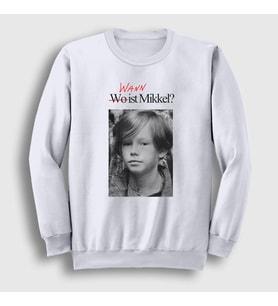 Presmono Unisex Beyaz Wann Wo Ist Mikkel Dizi Dark Sweatshirt 535541tt