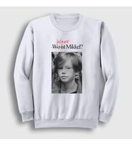 Presmono Unisex Beyaz Wann Wo Ist Mikkel Dizi Dark Sweatshirt 535541tt