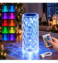 YÜKSEK KALİTE RENKLİ KRİSTAL MASA LAMBASI USB RGB MULTİ COLORS TOTCH LAMP KUMANDALI YILBAŞI IŞIĞI