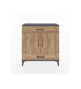 Arges Şifonyer 2 Raflı 2 Çekmeceli 2 Kapaklı 88x30x96 Antrasit-Çam