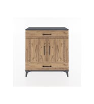 Arges Şifonyer 2 Raflı 2 Çekmeceli 2 Kapaklı 88x30x96 Antrasit-Çam
