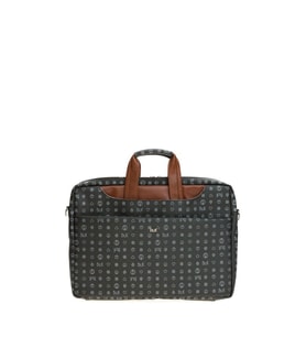 Bilik Deri Monogram Siyah-Taba Unisex Laptop & Evrak Çantası BRIEFCASE-MG