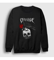 Presmono Unisex Siyah Raven Bullet For My Valentine Sweatshirt 23357tt