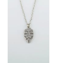 V For Vendetta Gümüş Kaplama Düz Zincir Kolye