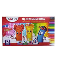 FATİH 12 RENK ÜÇGEN MUM BOYA