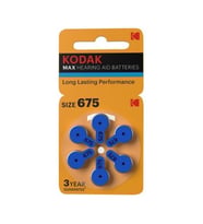 PR 44 675 İşitme Cihaz Pili 6'lı 1 Paket Kodak PR44Kulak Cihazı Pili 6'lı 1 Paket (Beyaz)