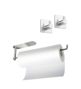 Paslanmaz Çelik Yapışkanlı Kağıt Havluluk 2 Adet Banyo Askısı
